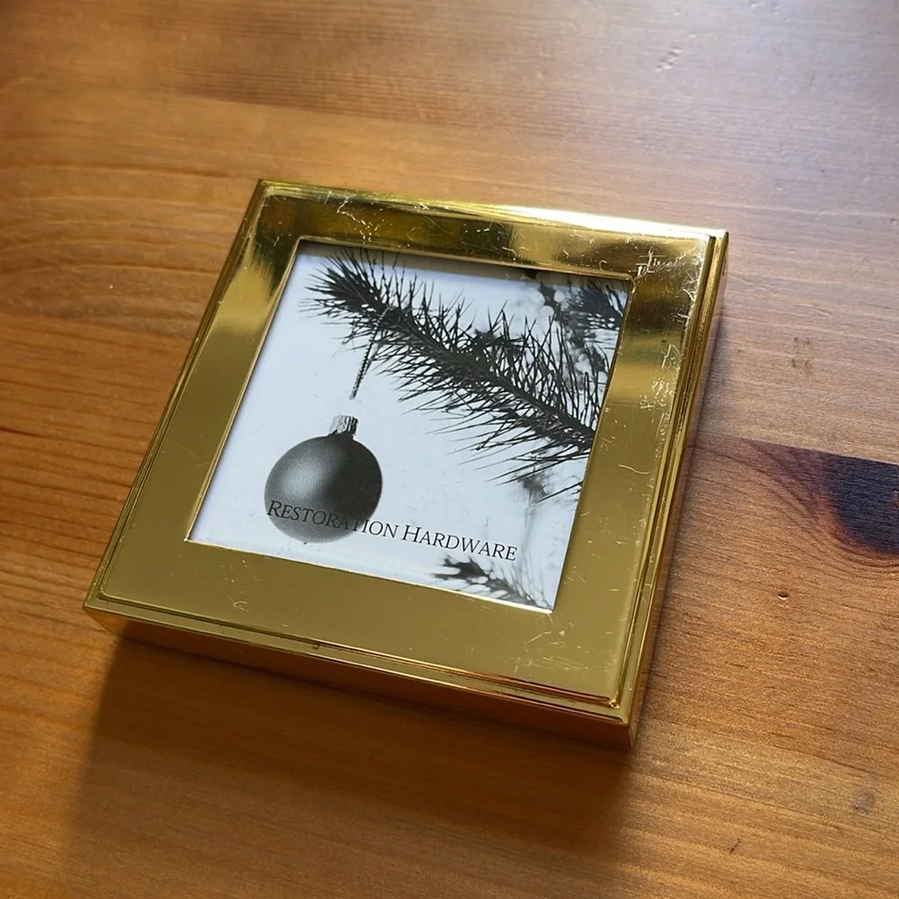 Restoration Hardware gold metal ornament picture frame